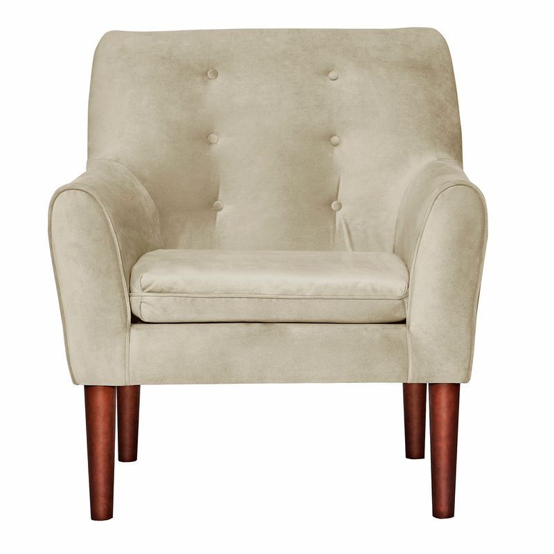 MASEL - Poltrona 1C Bergen Felpa  Beige 78 x 70 x 98