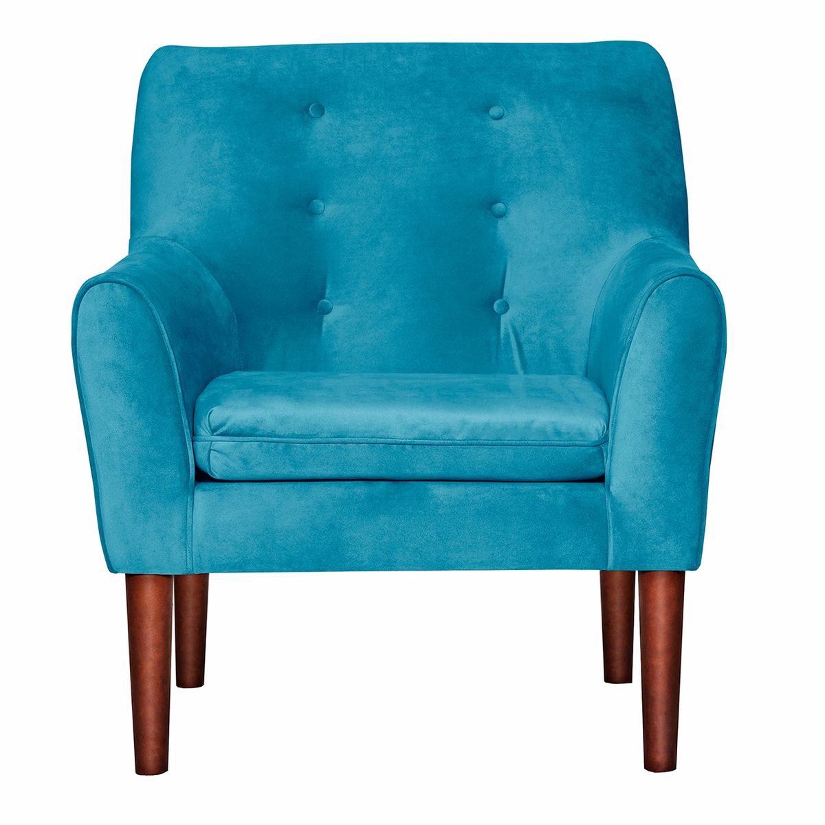 MASEL - Poltrona 1C Bergen Felpa  turquesa 78 x 70 x 98