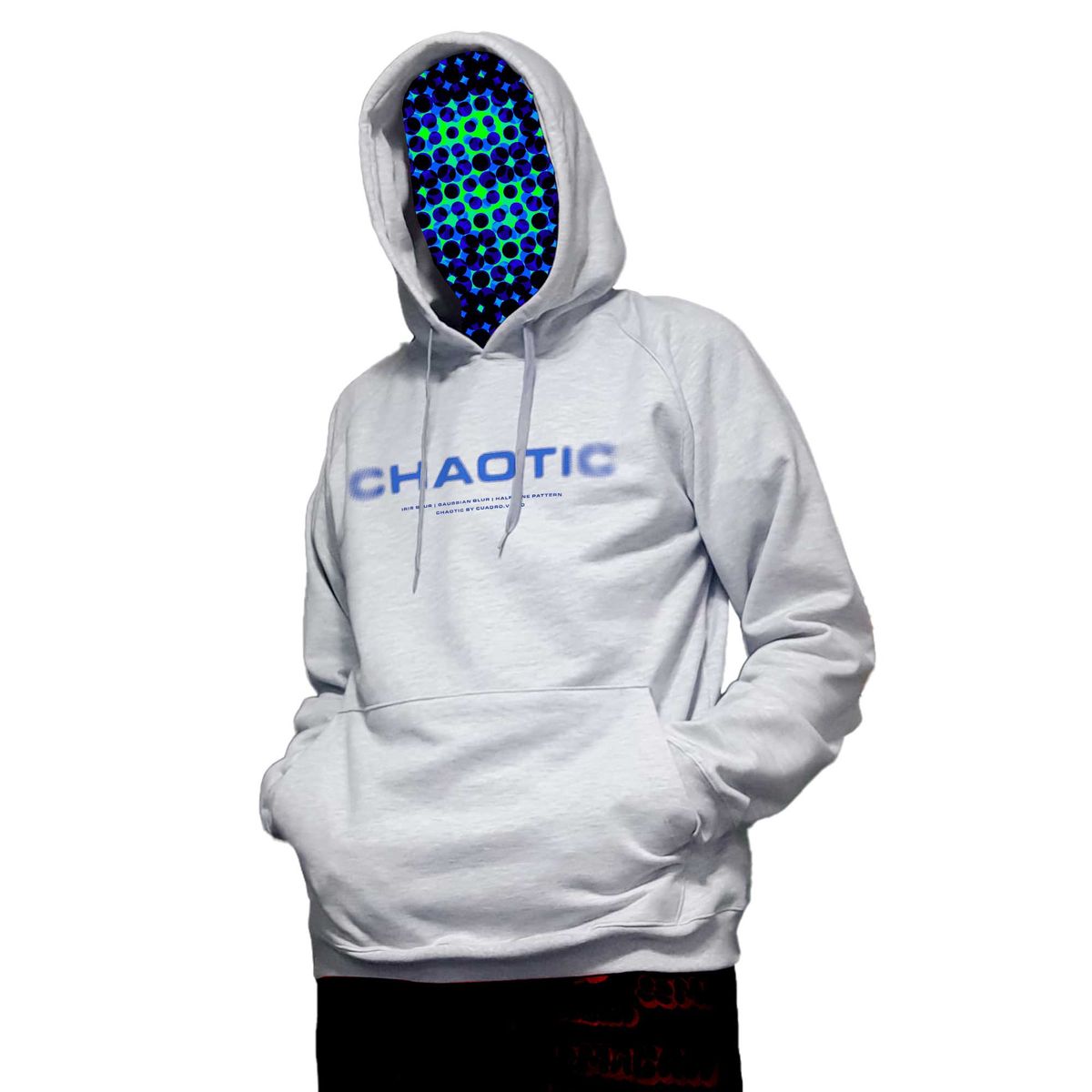 GENERICO - Poleron BAGÙ Chaotic 625 Adulto Manga Raglan Capucha Canguro…