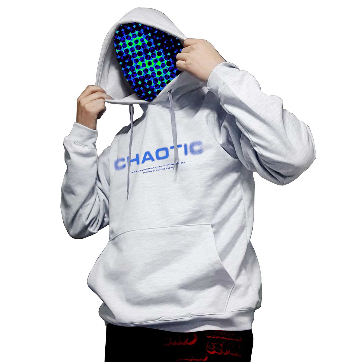 GENERICO - Poleron BAGÙ Chaotic 625 Adulto Manga Raglan Capucha Canguro…