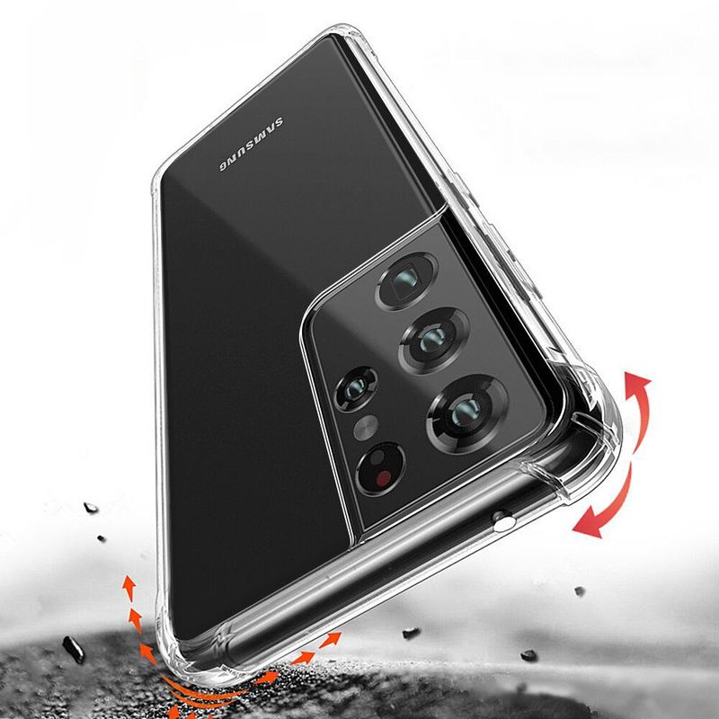 GENERICO - Carcasa Transparente Bordes Reforzados Para Samsung S21 Ultra
