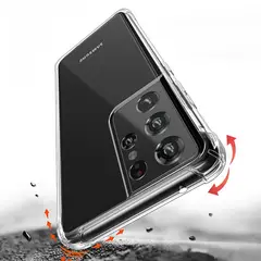 GENERICO - Carcasa Transparente Bordes Reforzados Para Samsung S21 Ultra