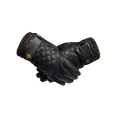 L LUXHER - Guantes invierno de hombre cuero piel de oveja mod Chess
