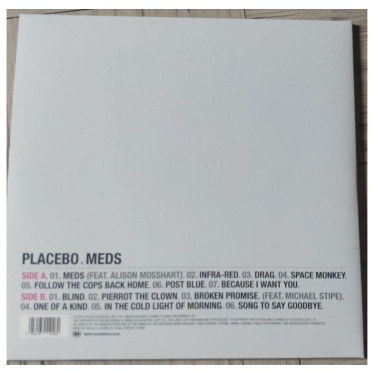 HITWAY MUSIC - PLACEBO - MEDS - VINILO HITWAY MUSIC