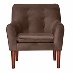 MASEL - Poltrona 1C Bergen Felpa Chocolate  78 x 70 x 98