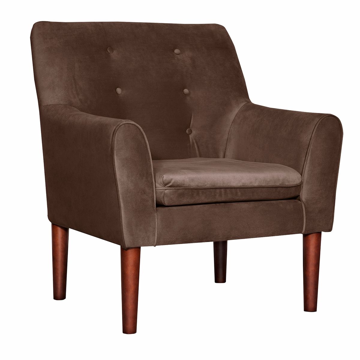 MASEL - Poltrona 1C Bergen Felpa Chocolate   78 x 70 x 98