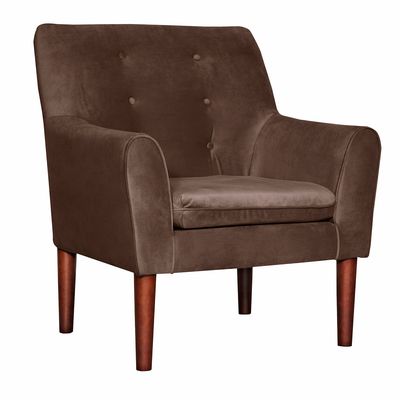 Imagen 2 del producto Poltrona 1C Bergen Felpa Chocolate  78 x 70 x 98