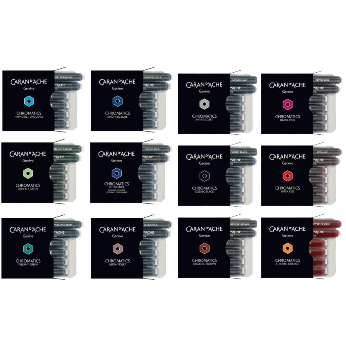 CARAN D'ACHE - Cartucho de Tinta Caran d Ache Infinite Grey 6 Unidades