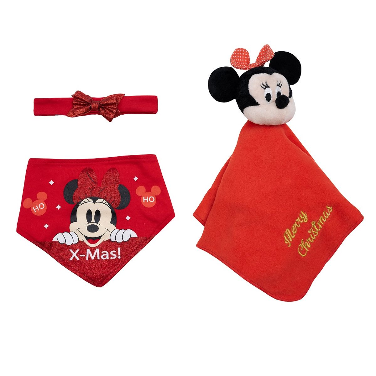 BAMBINO - Set 4 Piezas Navidad Blanco Minnie Niña 12-18 Meses