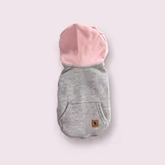 SUSU - Poleron Rosado-Gris mascotas pequeñas Talla M