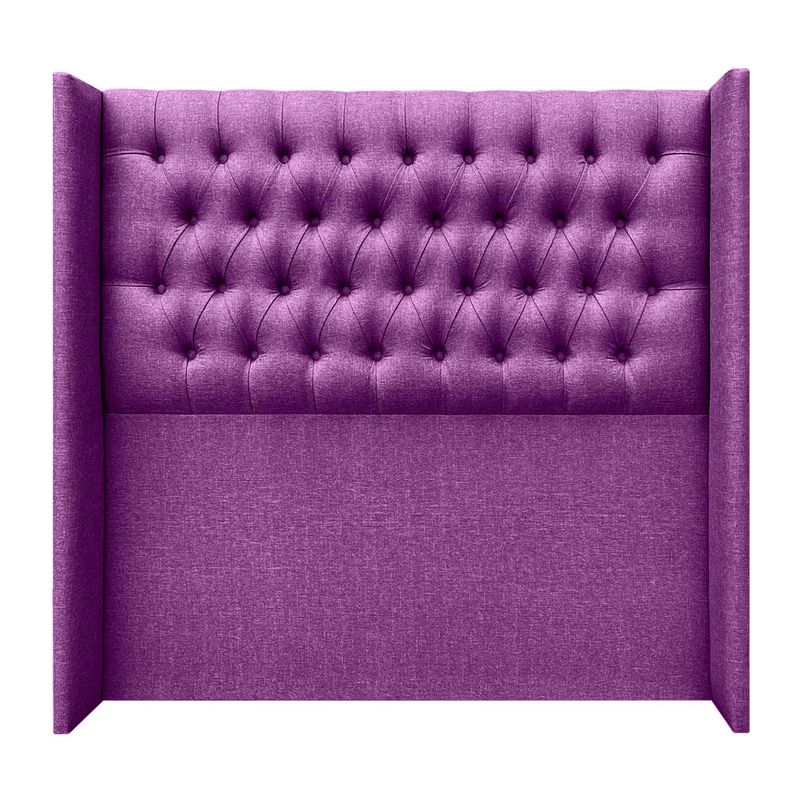 MOBEL DESIGN - Respaldo Capitone con Alas 2 plazas Tela Morado
