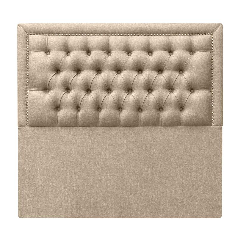 MOBEL DESIGN - Respaldo Capitone Marco y Tachas 2 plazas Tela Beige