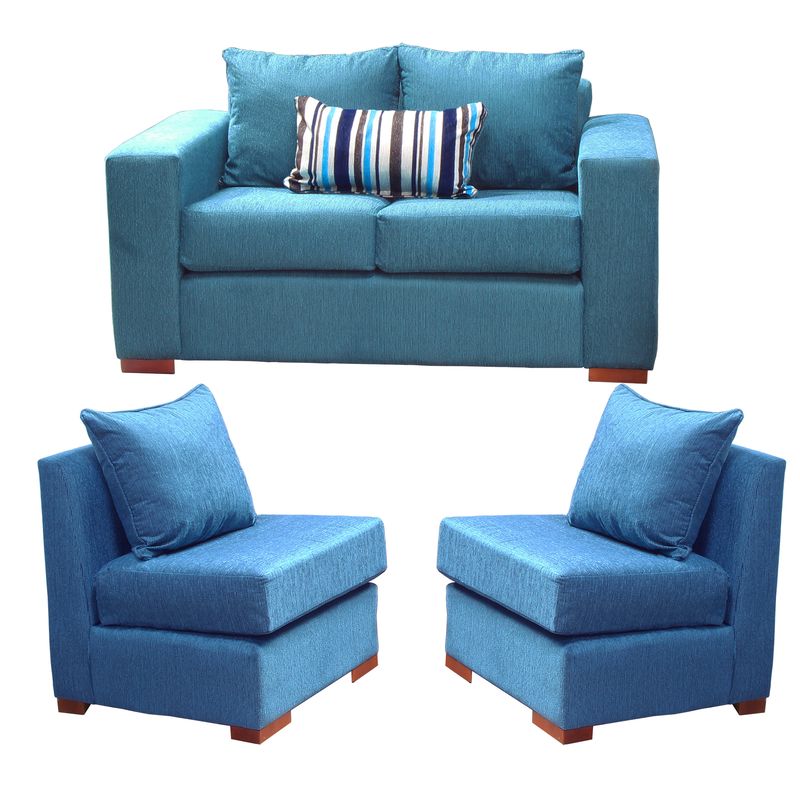 DKORA - Living Evans sofa 2cuerpos +2 sillon 1 cuerpo Calipso