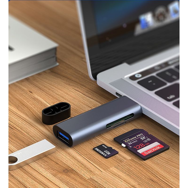 GENERICO - Adaptador Tipo C Usb 3.1 Lector Tarjetas Sd Tf Usb 3.0 Pd
