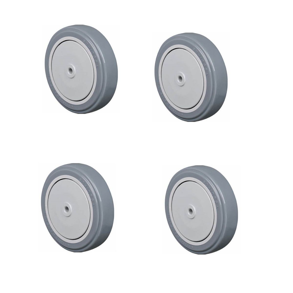 GENERICO - Pack 4 Ruedas 125 mm R-512BPE