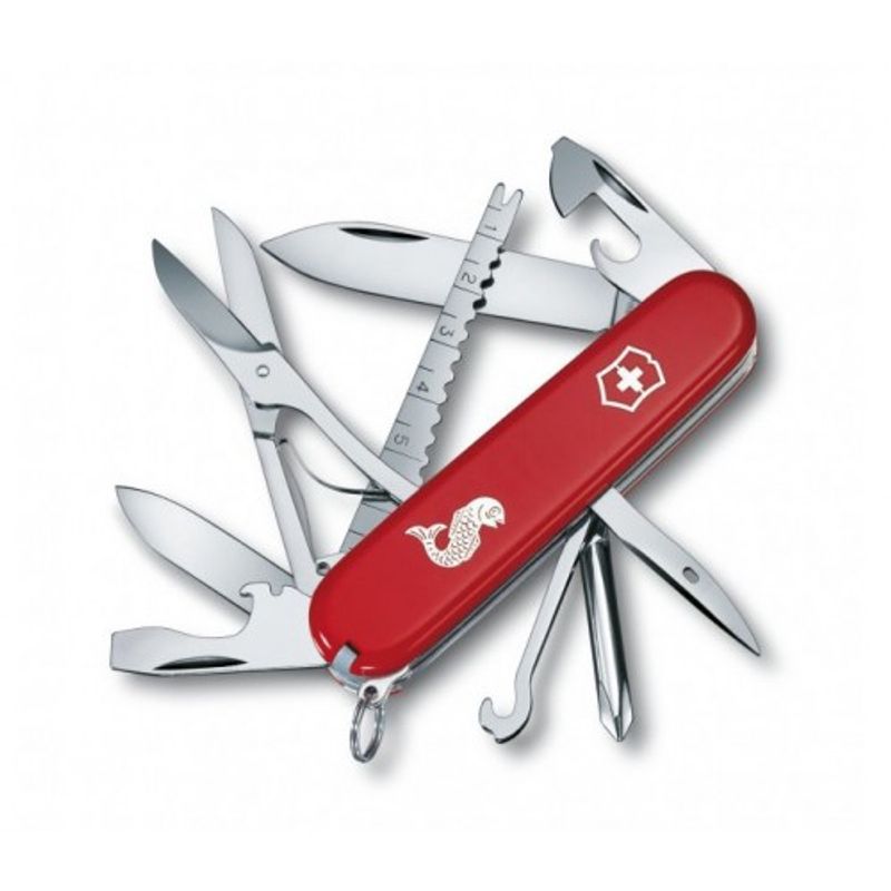 VICTORINOX - CORTAPLUMAS VICTORINOX  COD 4733.72 FISHERMAN 91MM ROJA CON LOGO