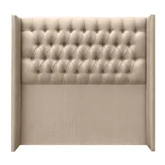 MOBEL DESIGN - Respaldo Capitone con Alas Super King Tela Beige