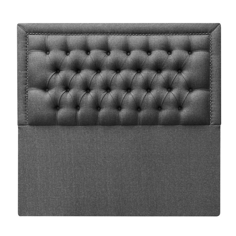 MOBEL DESIGN - Respaldo Capitone Marco y Tachas Super King Tela Grafito