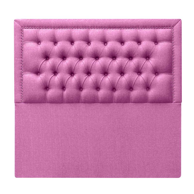 MOBEL DESIGN - Respaldo Capitone Marco y Tachas King Tela Fucsia