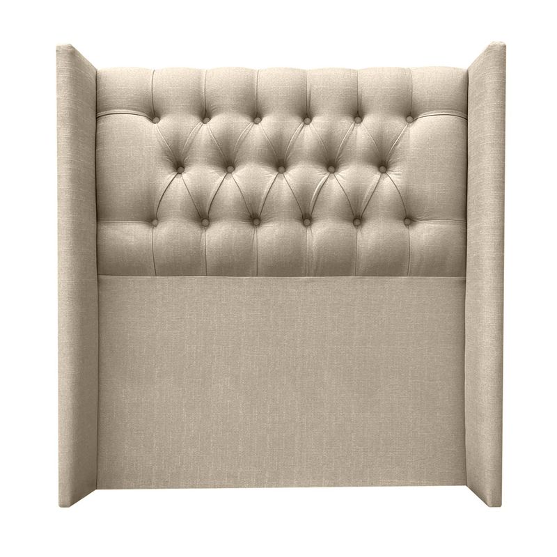 MOBEL DESIGN - Respaldo Capitone con Alas 1,5 plazas Tela Beige