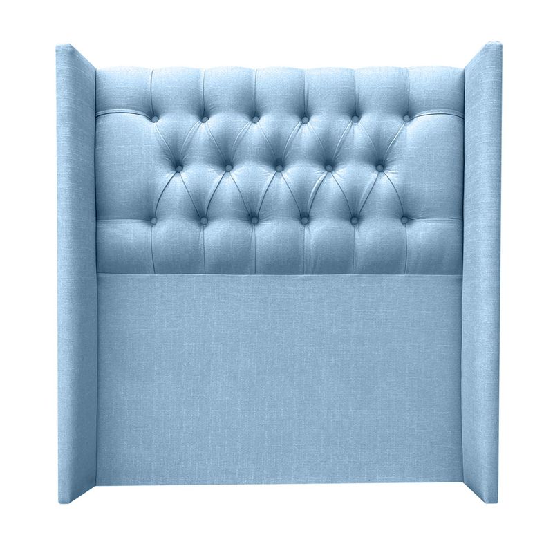 MOBEL DESIGN - Respaldo Capitone con Alas 1,5 plazas Tela Celeste