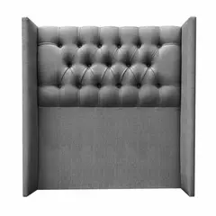MOBEL DESIGN - Respaldo Capitone con Alas 1,5 plazas Tela Gris