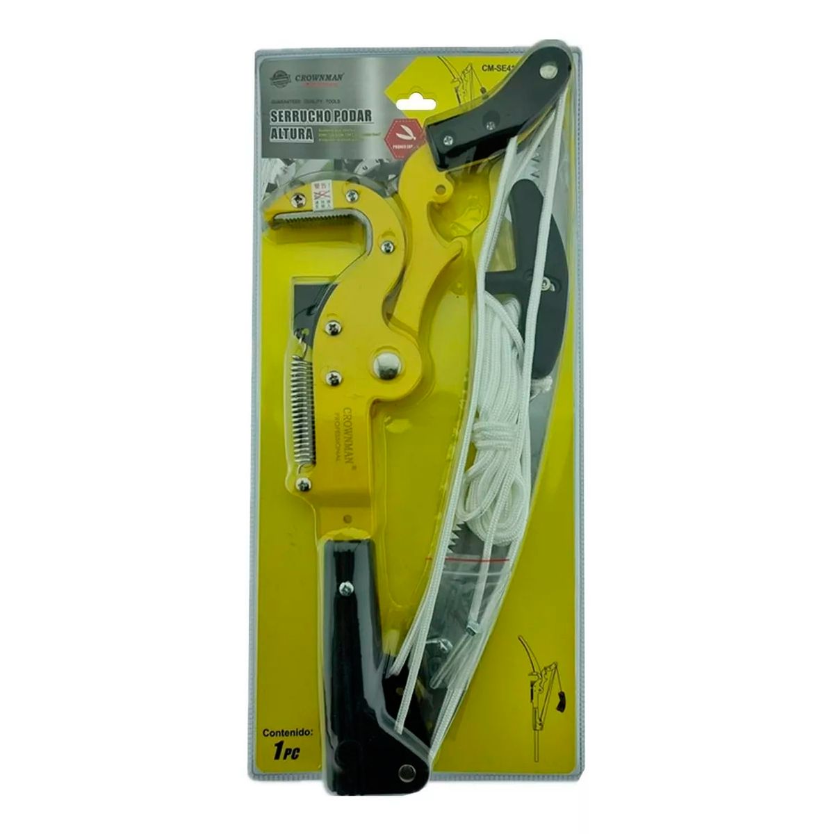 GENERICO - Podador De Altura Manual Tijera Serrucho Arbol Crownman