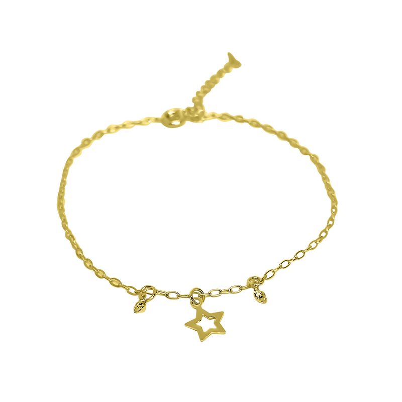 ANDREA COGGIOLA JOYAS - Tobillera Estrella Circones Enchapado Oro 18K