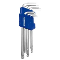 TOOLCRAFT - Juego De 7 Llaves Allen Largas milimetricas