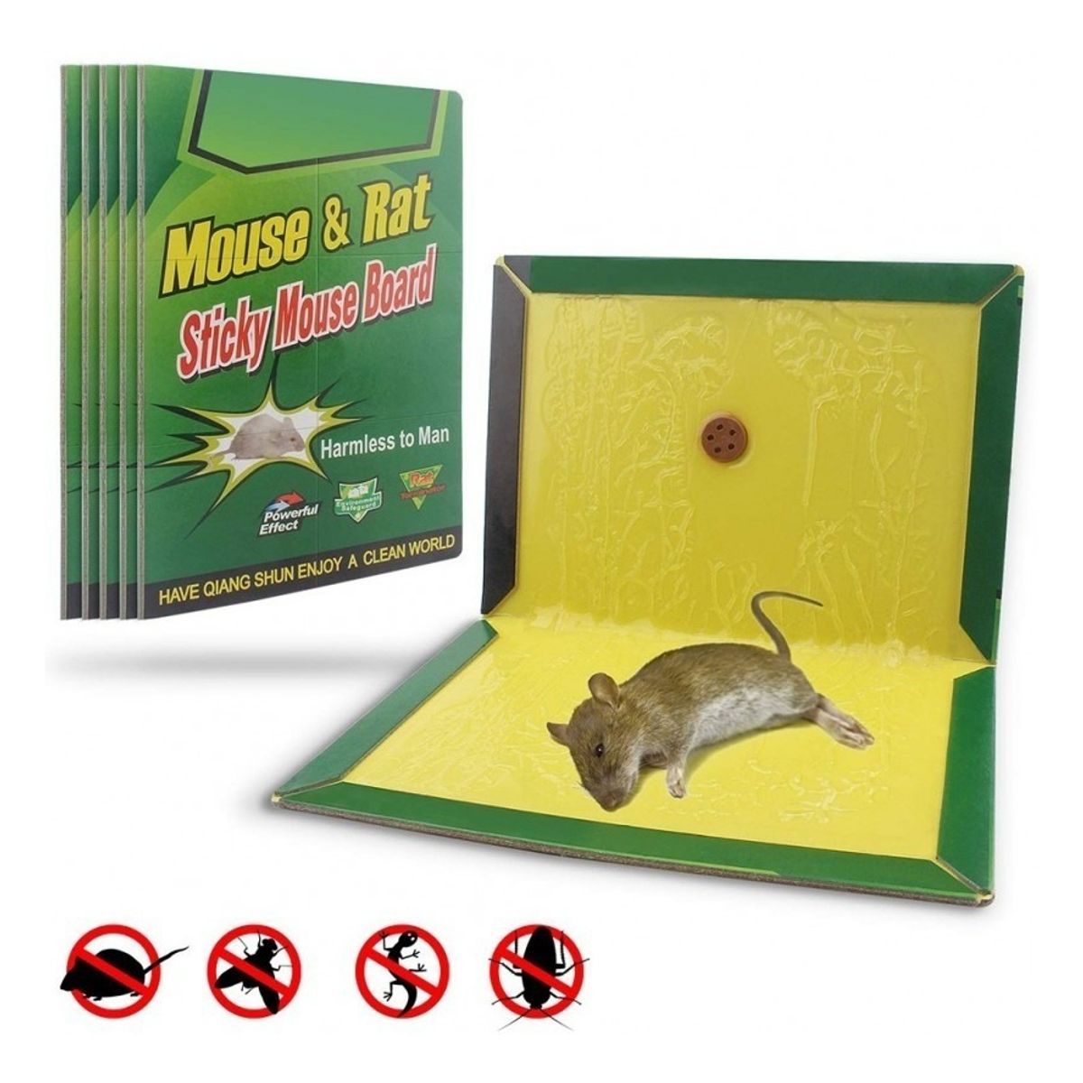 GENERICO - Pack 10 Trampa Para Raton Adhesiva Mouse & Ratas