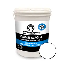 MOHICAN - Esmalte Al Agua Antihongos Satinado 1 Galon BLANCO