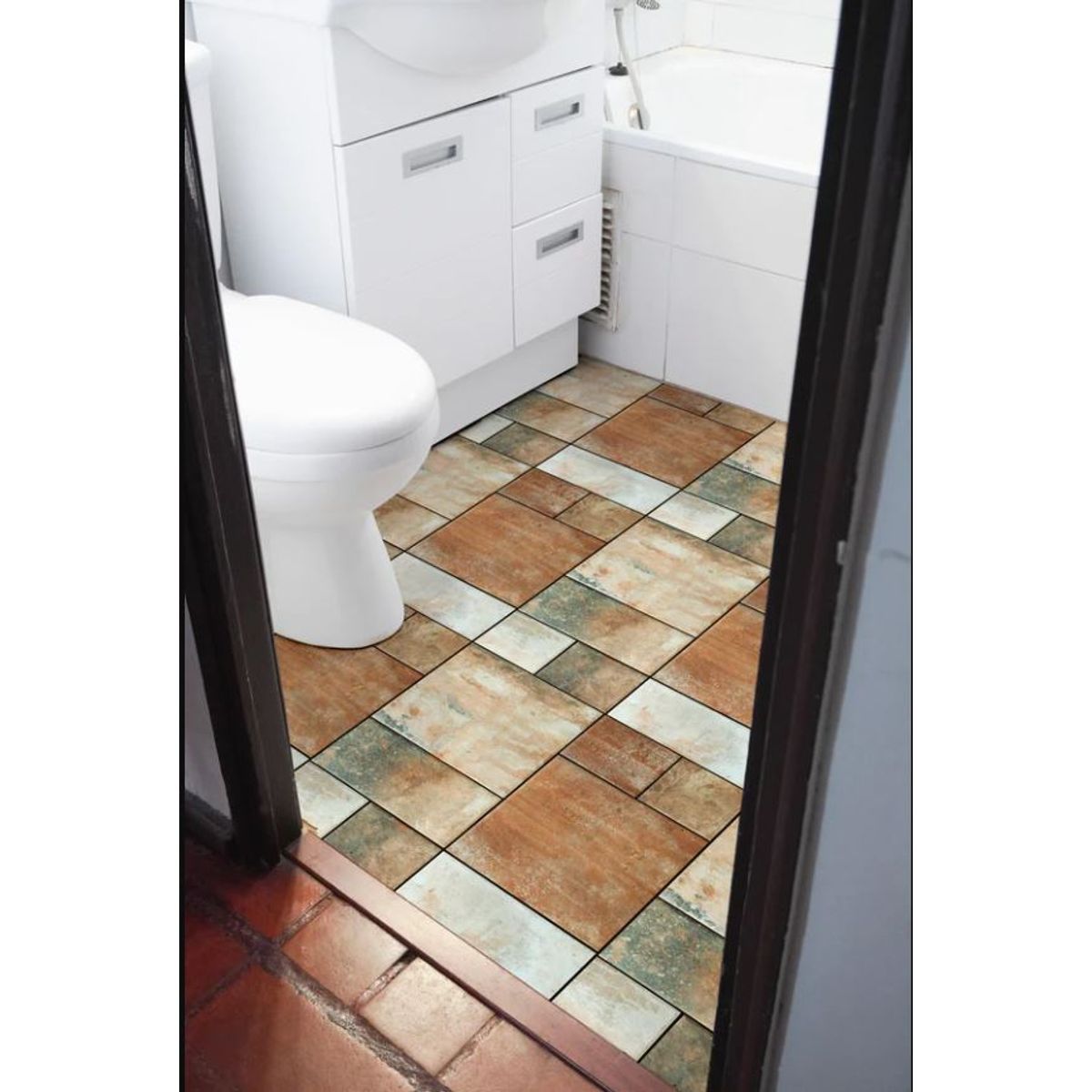 DEKOFIX - Baldosas 35x35 autoadhesivas para pisos modelo COTTO