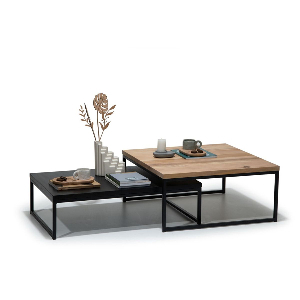 MEDULAR - Mesa de centro duo wood black lenga Medular