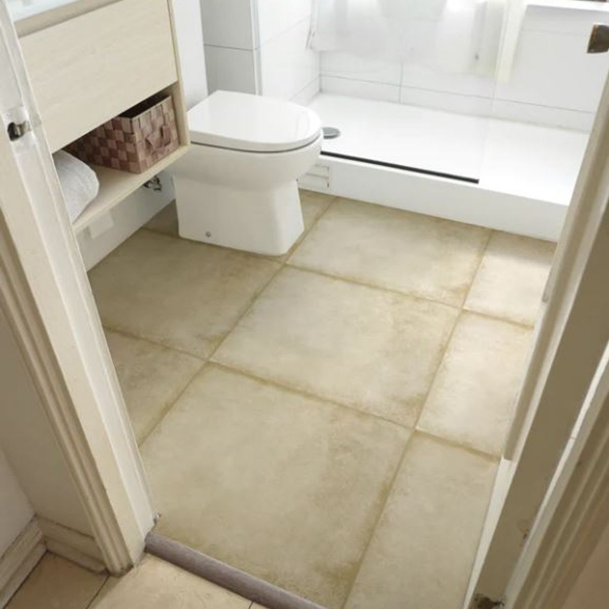 DEKOFIX - Baldosas 35x35 autoadhesivas para pisos modelo PIEDRA BEIGE