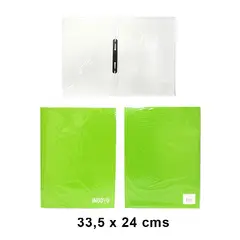 NUOVO - Carpeta plastificada oficio con accoclip Verde Claro