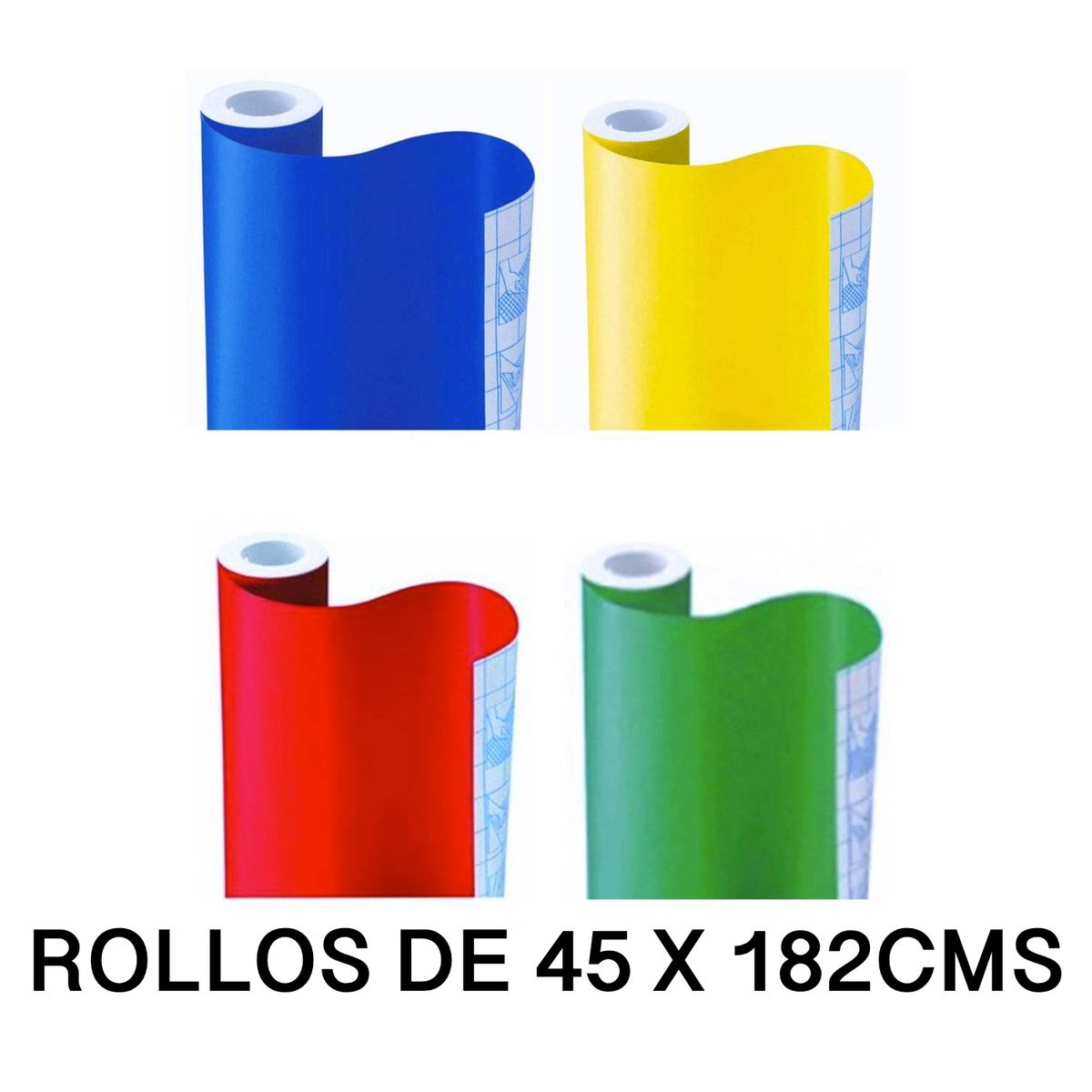 CONTACT - Pack 4 Rollos Papel Adhesivo Colores RJ/AZ/AM/VD