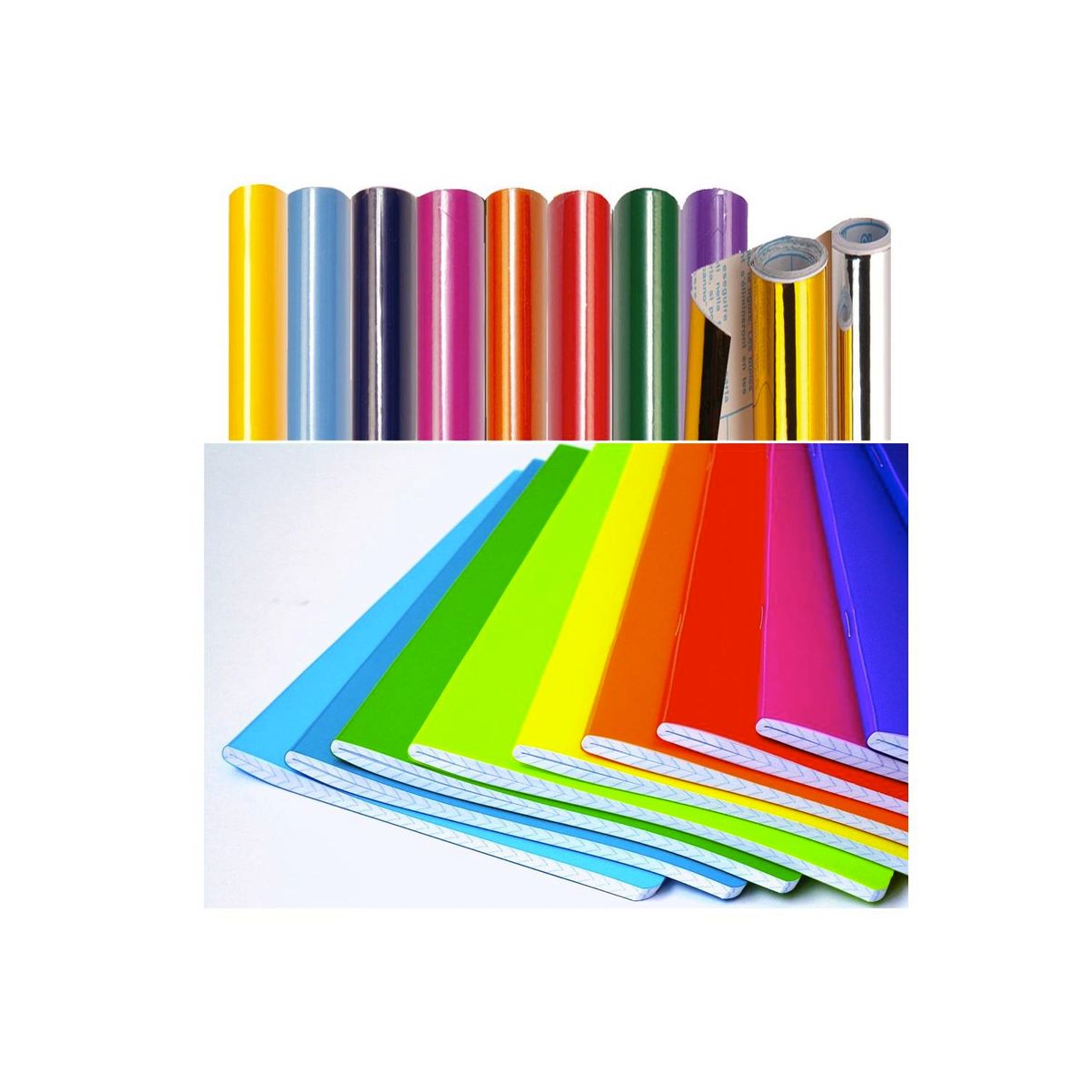 CONTACT - Pack 4 Rollos Papel Adhesivo Colores RJ/AZ/AM/VD