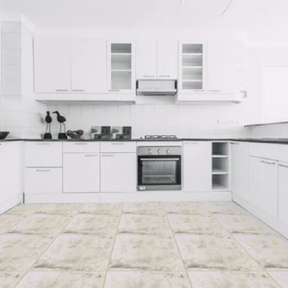 BRIKETO - Baldosas 35x35 autoadhesivas para pisos modelo PIEDRA MIX