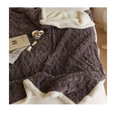 Imagen 2 del producto Manta polar con sherpa termica gris