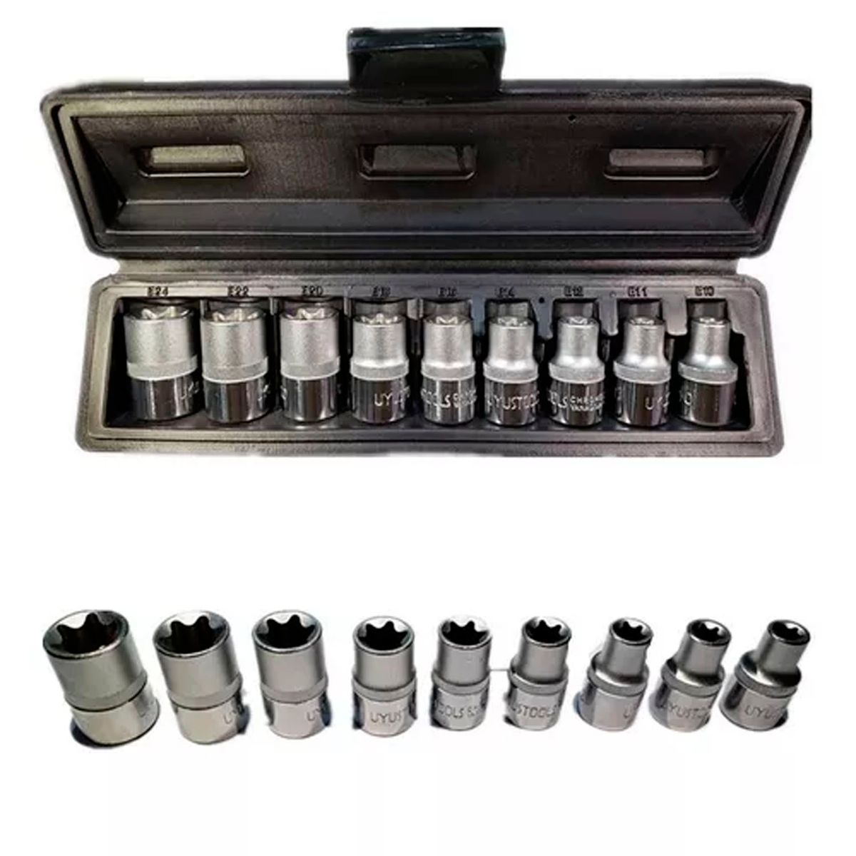 UYUSTOOL - Juego Set De Dados Torx Estrella Hembra 9 Piezas Uyustools