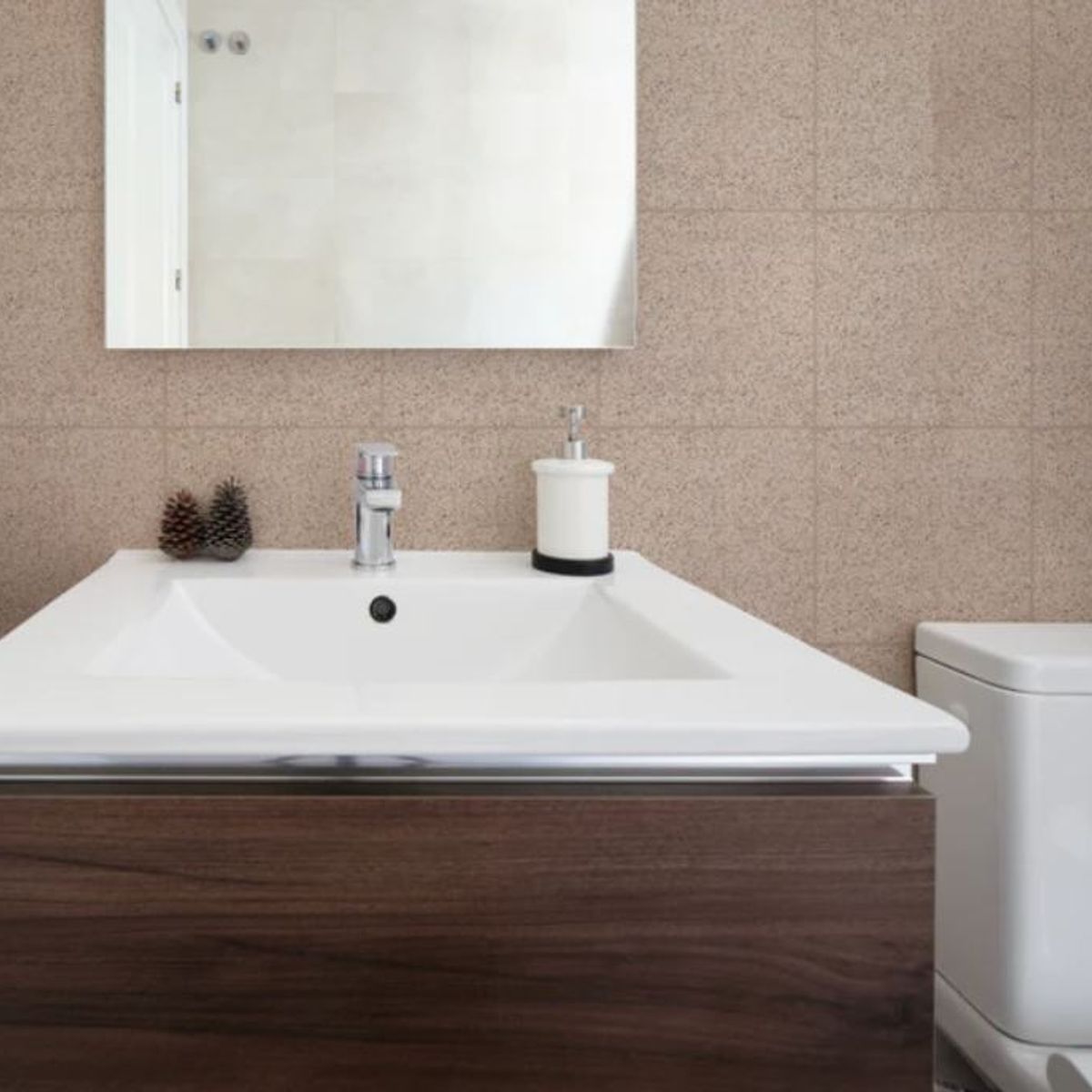 DEKOFIX - Baldosas 35x35 autoadhesivas para pisos modelo GRANULADO BEIGE