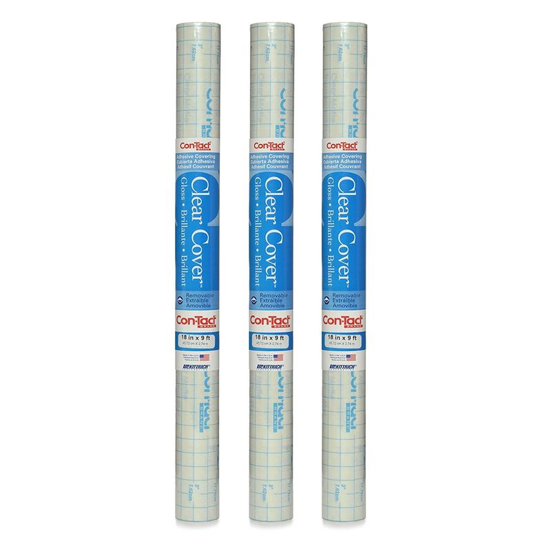 CONTACT - Pack 3 rollos Papel Adhesivo Transparente 274x45cm c/u