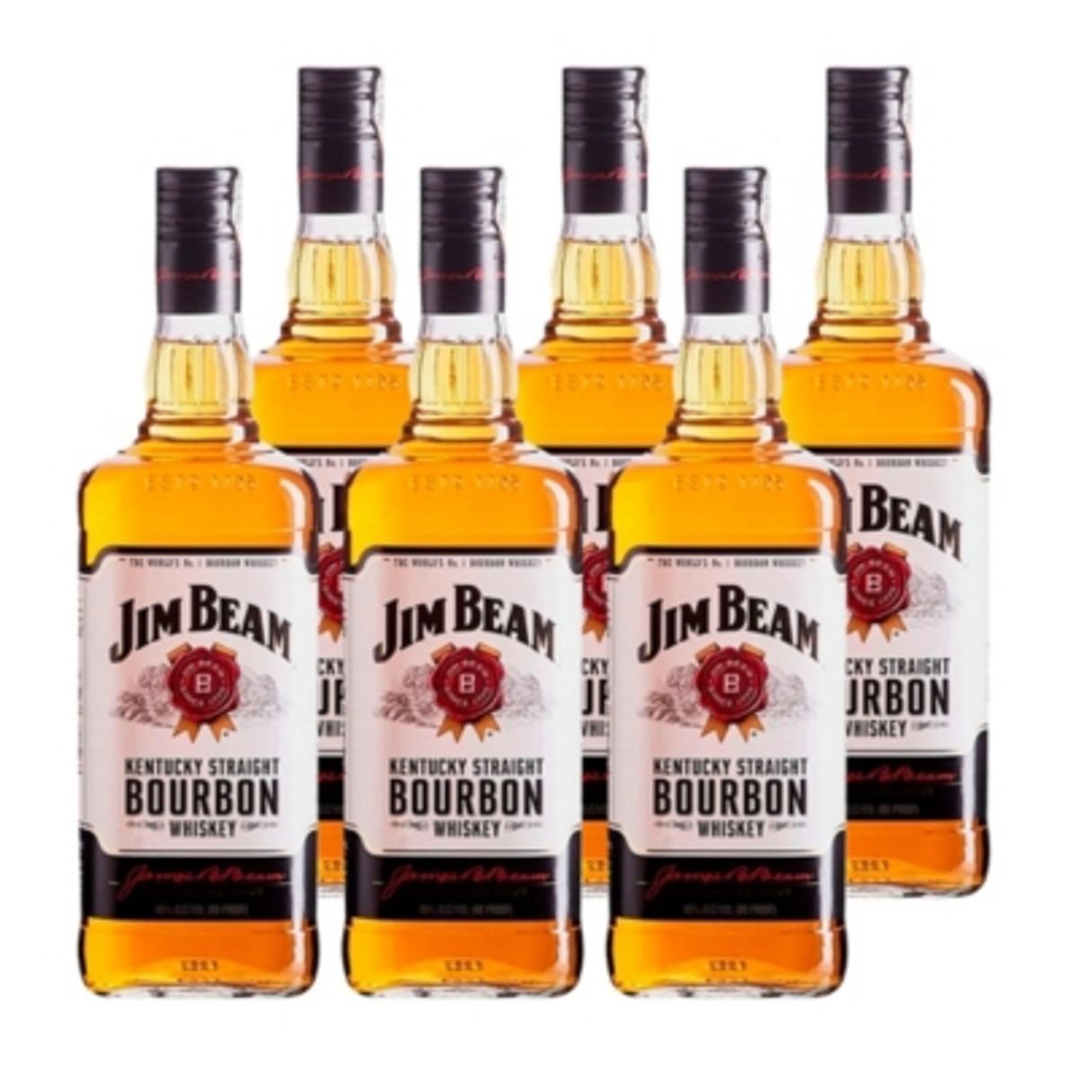 JIM BEAM - CAJA X 6 JIM BEAN WHITE 40º alc. 750 ML