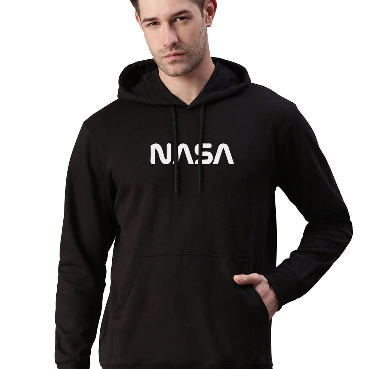 ROLY - Poleron Negro Nasa Moda Hombre Algodón