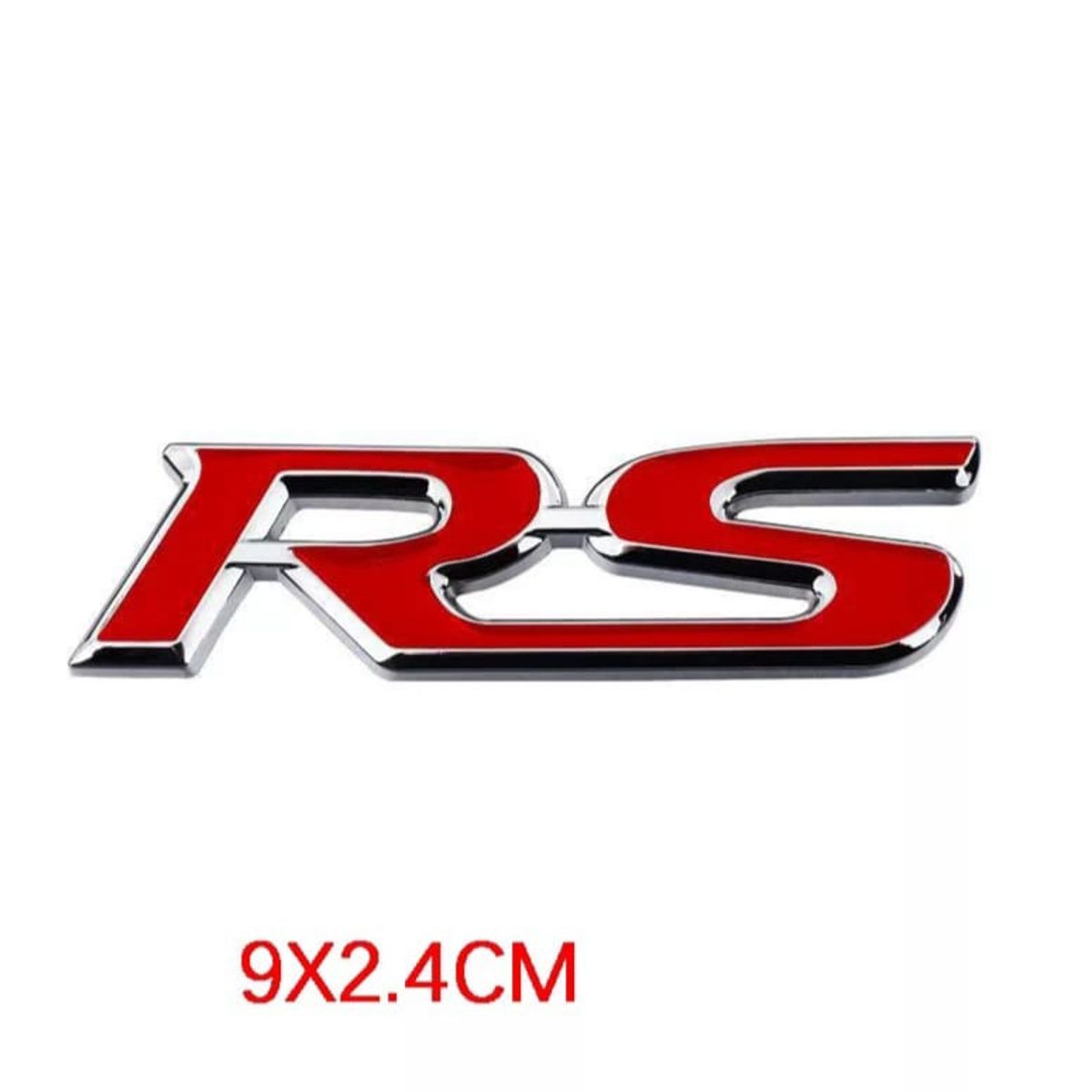 GENERICO - Emblema pegatina adhesivo metálico modelo RS para autos