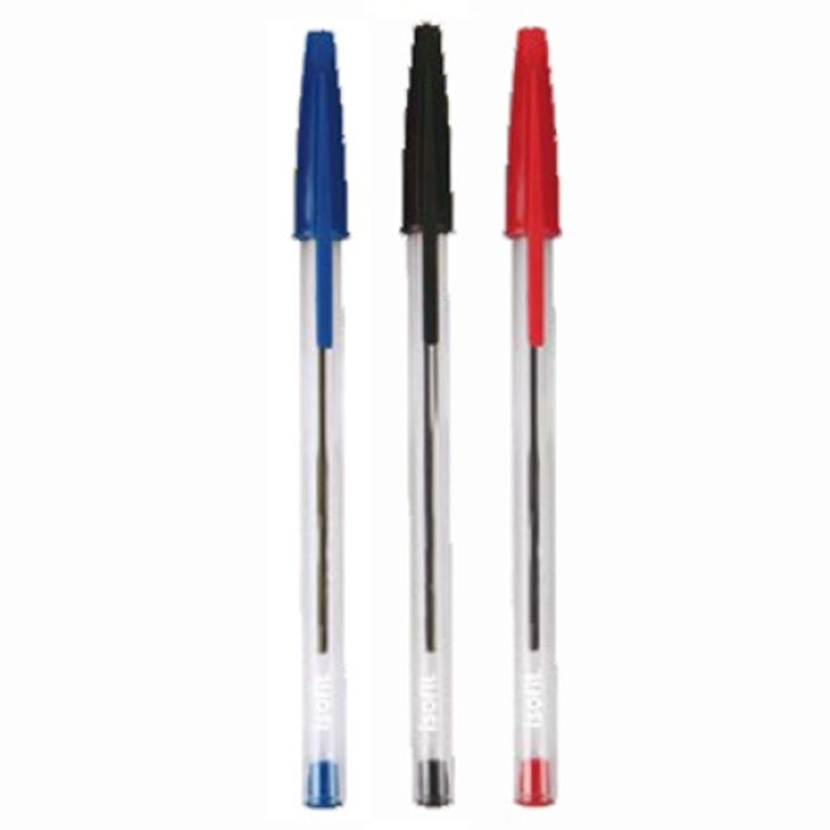 ISOFIT - Pack 3 Lápiz pasta Rojo punta fina 0.7