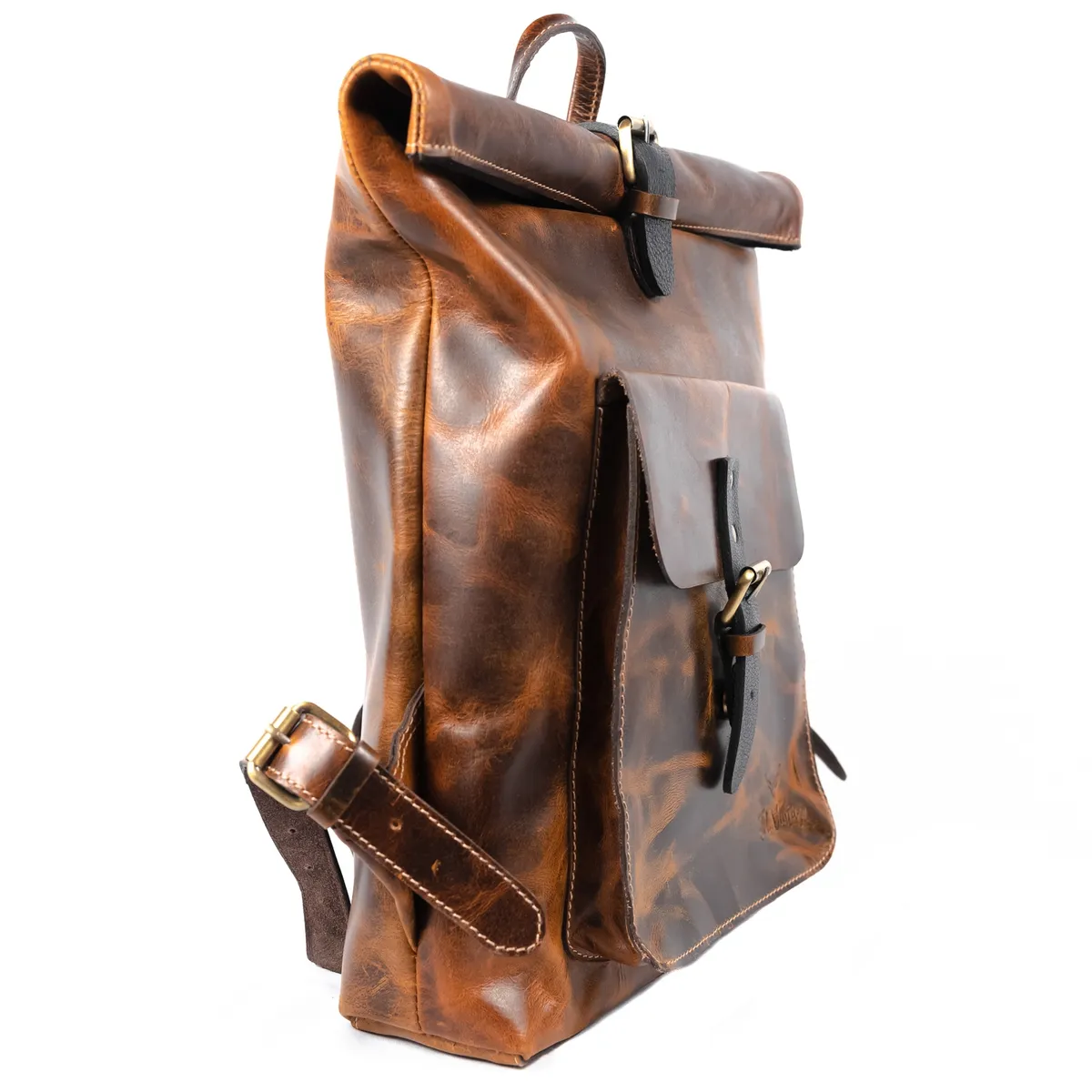 JM VINTAGE - Mochila Cuero Unisex Modelo Arturo