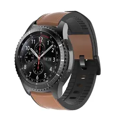 GENERICO - Correa Cuero compatible Galaxy Watch 46mm / Gear S3