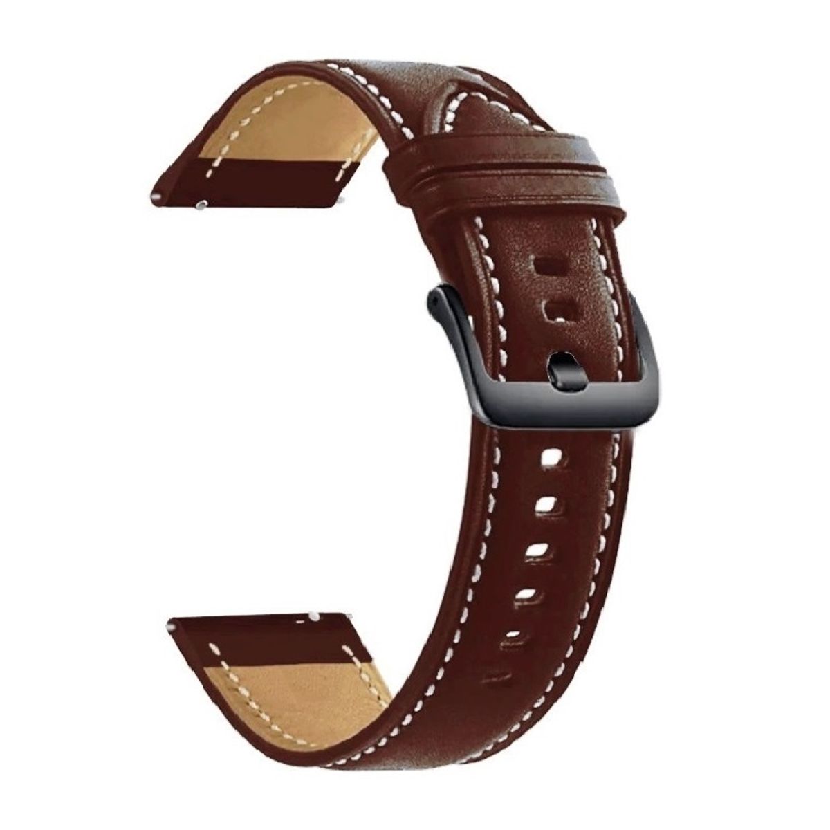 GENERICO - Correa Cuero compatible Galaxy Watch 46mm  / Watch 3 45mm 22mm