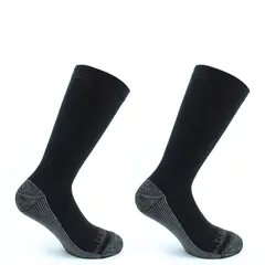PERUGGI - Calcetín Cobre + Bamboo Largo Americano Bi-Pack Negro